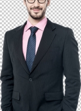 Confident young businessman posing
